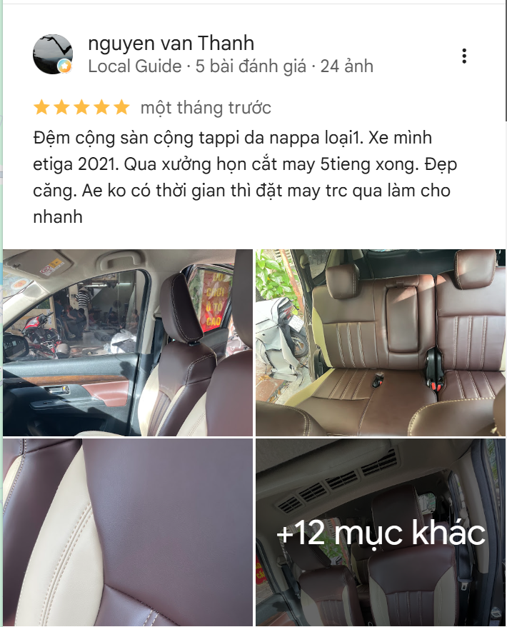 Đánh giá của khách hàng về dịch vụ bọc ghế da Thủy Long (ảnh 2)