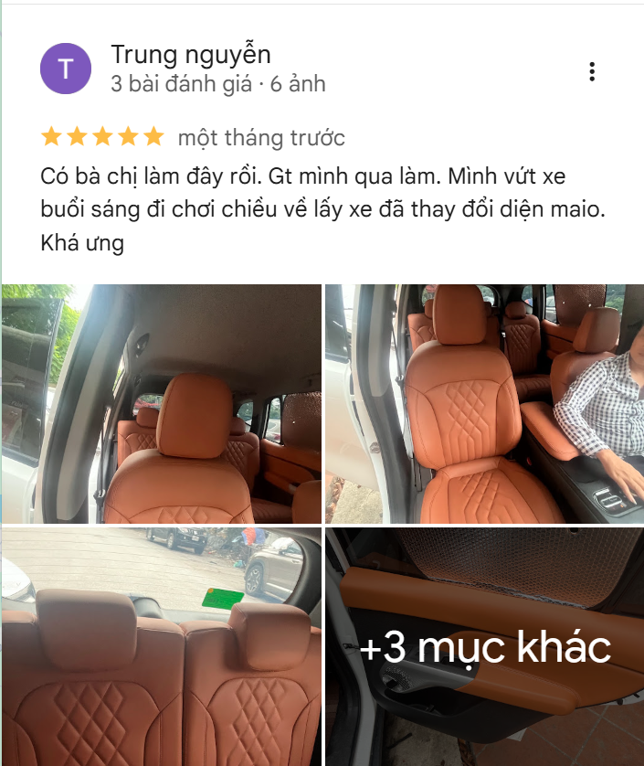 Đánh giá của khách hàng về dịch vụ bọc ghế da Thủy Long (ảnh 3)